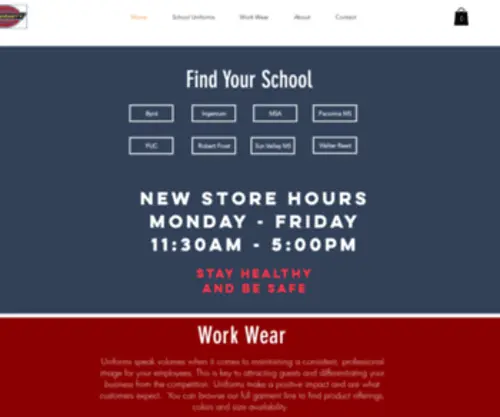 Uniformitywear.net(Discount Dickies) Screenshot