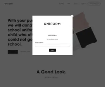 Uniformplusone.com(UNIFORM) Screenshot