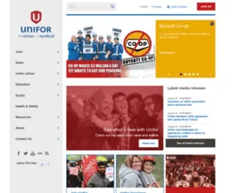 Unifor.org(Unifor National) Screenshot