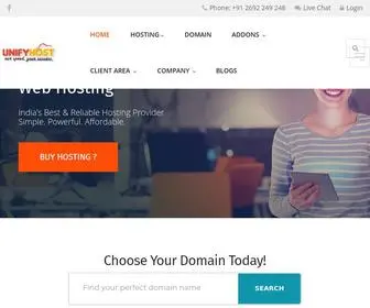 Unifyhost.in(Web Hosting Company) Screenshot