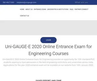 Unigauge.com(Uni-GAUGE-E 2020 Online Entrance Exam for Engineering Courses like Aeronautical Engineering, Civil Engineering, Electrical Engineering and many more streams) Screenshot