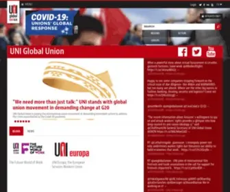Uniglobalunion.org(UNI Global Union) Screenshot