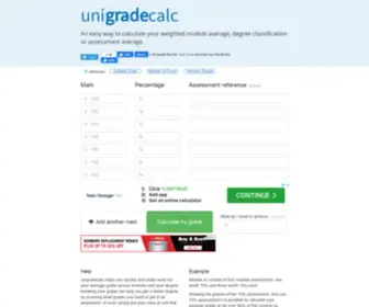 Unigradecalc.com(University Grade Calculator) Screenshot