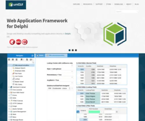 Unigui.com(FMSoft uniGUI Web Application Framework) Screenshot