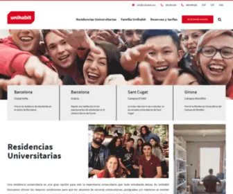 Unihabit.com(Residencias Universitarias Barcelona) Screenshot
