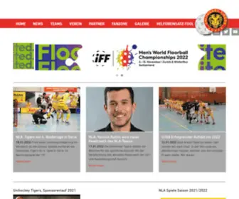 Unihockeytigers.ch(Homepage der Unihockey Tigers mit News) Screenshot