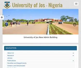 Unijos.edu.ng(University of Jos) Screenshot