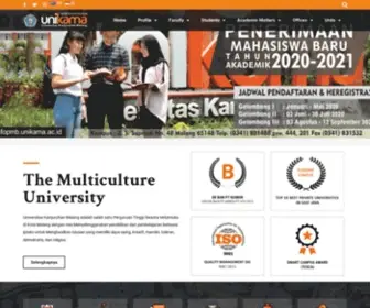 Unikama.ac.id(The Multiculture University) Screenshot