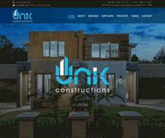 Unikconstructions.com.au(Unik Constructions Your Residential Builder of Choice) Screenshot