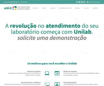 Unilab.com.br(O mais completo software para laboratório. Sistema de gestão completo) Screenshot