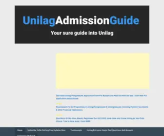 Unilagadmissionguide.com(Unilag Admission Guide) Screenshot
