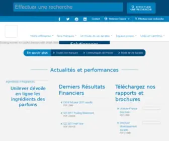 Unilever.fr(Unilever France) Screenshot