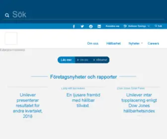 Unilever.se(Unilever Sweden) Screenshot