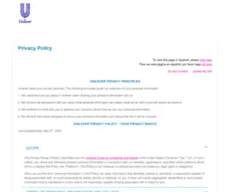 Unileverus.com(Privacy Policy) Screenshot