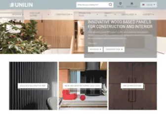 Unilinpanels.com(Innovative wood based panels for the construction and interior sector) Screenshot