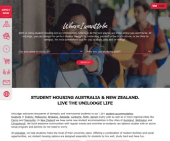 Unilodge.com.au(Student Accommodation & Housing Australia and New Zealand) Screenshot