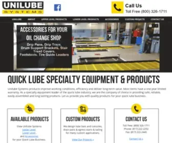 Unilube.com(Quick lube specialty equipment by Unilube) Screenshot