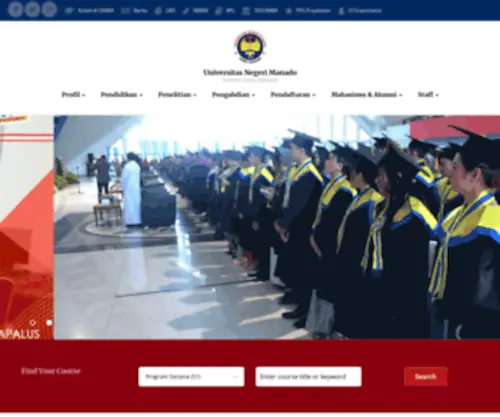 Unima.ac.id(Universitas Negeri Manado) Screenshot