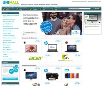 Unimall.de(Bildungsrabatte für Schüler) Screenshot