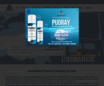 Unimarckpharma.com(Accredited Pharma Company in India) Screenshot