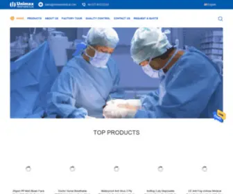 Unimaxmedical.com(Quality Disposable Surgical Face Mask & Disposable Particulate Respirator factory from China) Screenshot