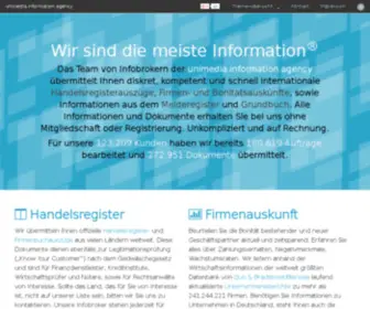 Unimedia.ag(Wir sind die meiste Information) Screenshot
