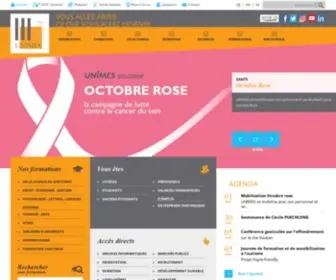 Unimes.fr(Université de Nîmes) Screenshot