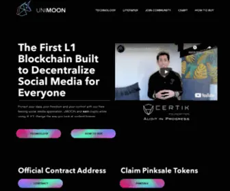 Unimoon.io(New social blockchain) Screenshot