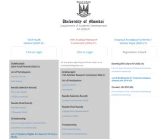 Unimumbaidsd.com(Mumbai University) Screenshot