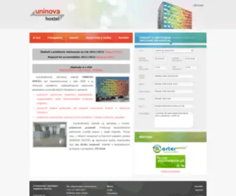 Uninovahostel.sk(Úvodná) Screenshot