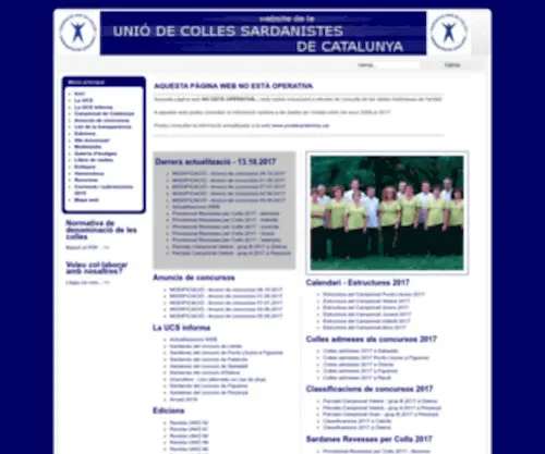 Uniodecolles.cat(Unió de Colles Sardanistes de Catalunya) Screenshot