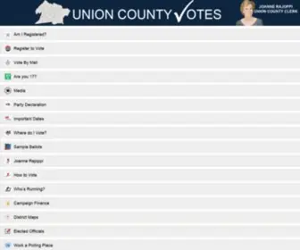 Unioncountyvotes.com(Official Election Website of Union County Clerk Joanne Rajoppi) Screenshot