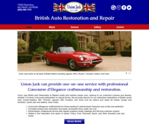 Unionjack.com(British Auto Restoration and Repair) Screenshot