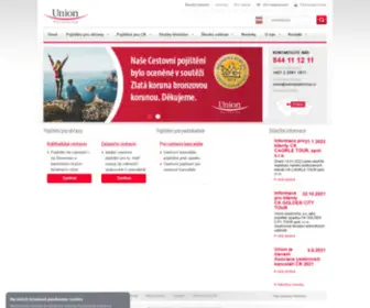 Unionpojistovna.cz(Cestovní pojištění a připojištění online) Screenshot