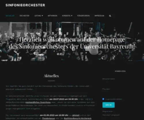 Uniorchester-Bayreuth.de(Sinfonieorchester) Screenshot