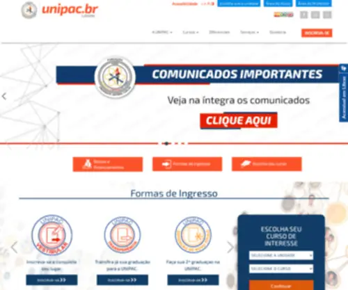 Unipaclafaiete.edu.br(Unipaclafaiete) Screenshot