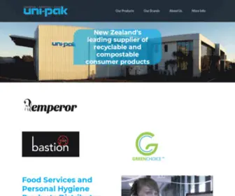 Unipak.co.nz(Importer and wholesaler of disposable) Screenshot