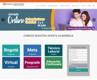 Unipanamericana.edu.co(Fundación Universitaria Panamericana) Screenshot