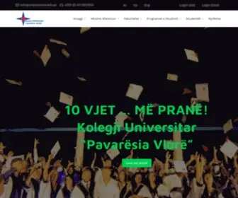 Unipavaresia.edu.al(SHPAL Pavarësia Vlorë) Screenshot