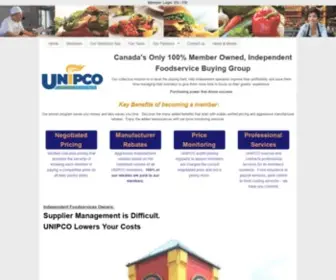 Unipco.com(Foodservice buying group offers independents purchasing power UNIPCO) Screenshot