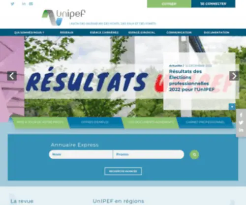 Unipef.org(Union des Ingénieurs des Ponts) Screenshot