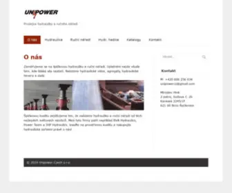 Unipower.cz(Hydraulika Unipower Czech) Screenshot