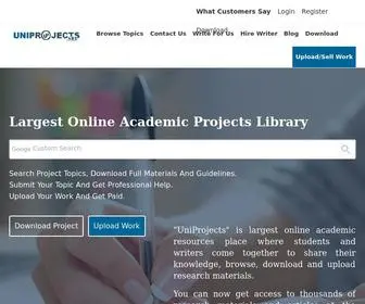 Uniprojects.net(Find Top Project Topics) Screenshot