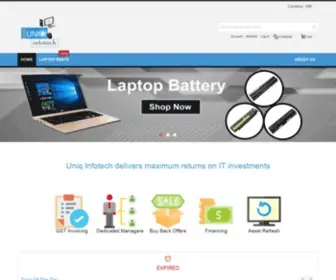 Uniqinfotechindia.in(Laptop Battery) Screenshot