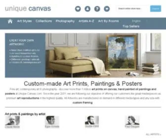 Unique-Canvas.com(Fine Art Prints) Screenshot
