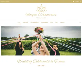 Unique-Ceremonies.com(WEDDING CELEBRANTS IN FRANCE) Screenshot