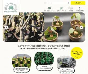 Unique-Green.com(塊根植物) Screenshot