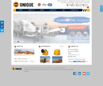 Unique-Machinery.com(Stone crusher) Screenshot
