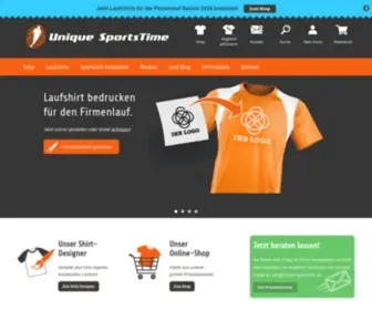 Unique-Sportstime.de(Laufshirts bedrucken) Screenshot