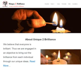 Unique2Brilliance.com(Unique 2 Brilliance) Screenshot